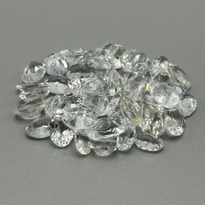 36 Carat Colorless Quartz Oval Faceted Cut - Assorted Lot of Loose Stones