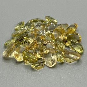 35.26 Carat Light Green to Yellow Quartz Various Size, Color & Shape Assorted Lot of Loose Stones