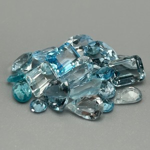 19 Carat Blue Topaz Mixed Cut - Assorted Lot of Loose Stones