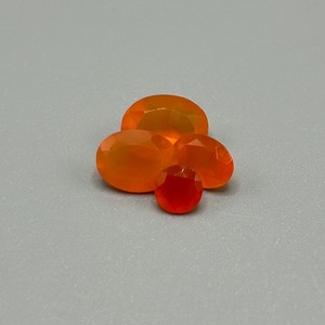 3.68 Carat Jelly Opal Round & Oval Faceted Cut - Set of 4 Loose Stones