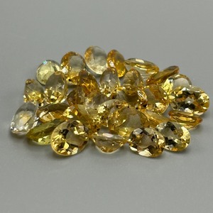 40.25 Carat Citrine Oval Faceted Cut - Assorted Lot of Loose Stones