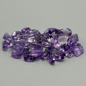 26.90 Carat Amethyst Mixed Cut - Assorted Lot of Loose Stones