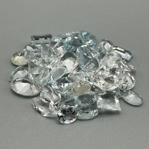 25.77 Carat Light Blue Quartz Mixed Cut - Assorted Lot of Loose Stones