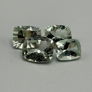 13.90 Carat Light Green Prasiolite Quartz Fancy Mixed Cut - Assorted Set of 4 Loose Stones