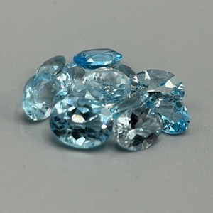 15 Carat Blue Topaz Oval Faceted Cut - Assorted Lot of Loose Stones