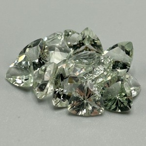25.40 Carat Light Green Prasiolite Quartz Trillion Cut - Assorted Lot of Loose Stones