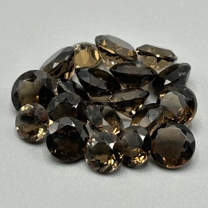 32.40 Carat Smoky Quartz Round Faceted Cut - Assorted Lot of Loose Stones