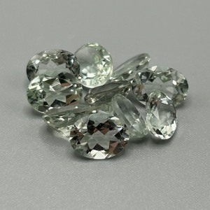14 Carat Light Green Prasiolite Quartz Oval Faceted Cut - Assorted Lot of Loose Stones