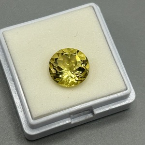 3.50 Carat Lemon Yellow Quartz Round Faceted Cut