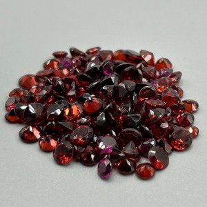 56.80 Carat Garnet Round Faceted Cut - Assorted Lot of Loose Stones