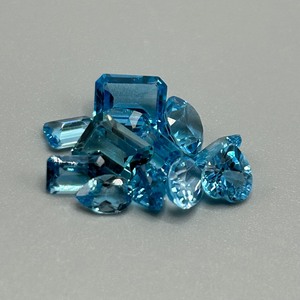 11.77 Carat Blue Topaz Mixed Cut - Assorted Lot of Loose Stones