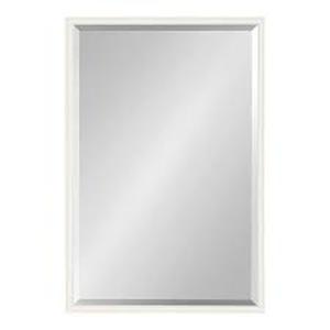 lot 18 image: Kate and Laurel Makenna 20.00 in. W x 30.00 in. H White Rectangle Traditional Framed Decorative Wall Mirror    Customer Returns See Pictures