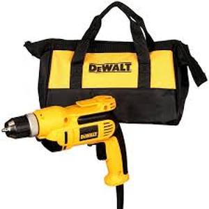 lot 22 image: DEWALT 8 Amp Corded 38 in. Variable Speed Drill   Customer Returns See Pictures