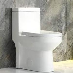 lot 44 image: HOROW 1-piece 0.81.28 GPF Dual Flush Round Toilet in White Seat Included Customer Returns See Pictures
