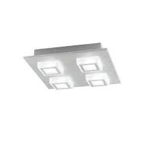 lot 45 image: Lot of Hampton Bay Garfield 11 in. W x 2.42 in. H Integrated LED Brushed Aluminum Square Track Flush Mount Ceiling Light Customer Returns See Pictures