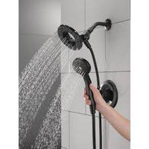 lot 47 image: Delta Chamberlain In2ition 2-in-1 Rough-in Valve Included Single-Handle 4-Spray Shower Faucet 1.75 GPM in Matte Black Customer Returns See Pictures