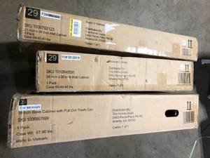 lot 27 image: Lot of Assorted Kitchen Cabinets Various Models and Conditions Customer Returns See Pictures