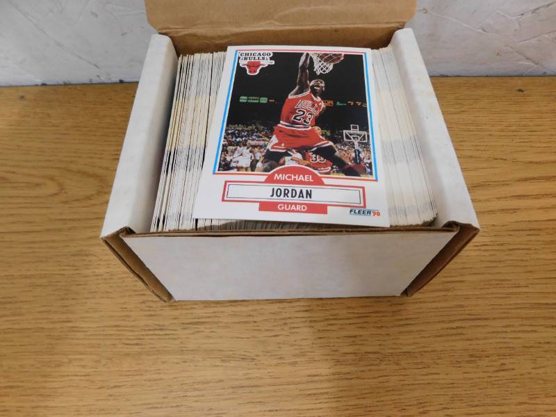 lot 100 image: 1990 Fleer NBA Basketball Complete Set with All Star Stickers - Michael Jordan
