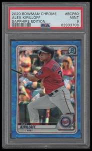 lot 18 image: PSA 9 2020 Bowman Chrome Sapphire Alex Kirilloff #BCP80