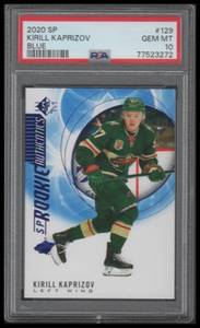 lot 26 image: PSA 10 Gem Mint 2020 SP Rookie Authentics Kirill Kaprizov #129