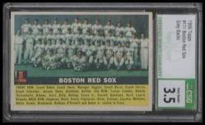 lot 4 image: CSG 3.5 1956 Topps Boston Red Sox #111