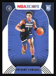 lot 47 image: 2020 NBA Hoops Anthony Edwards Rookie #216
