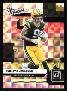 lot 49 image: 2022 Donruss The Rookies Christian Watson #TR-19
