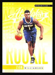 lot 51 image: 2019 Absolute Memorabilia Zion Williamson Rookie #1