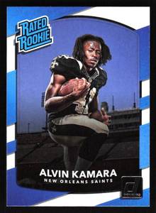 lot 58 image: 2017 Donruss Alvin Kamara Rookie #349
