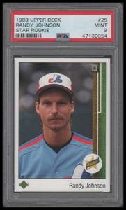 lot 28 image: PSA 9 1989 Upper Deck Randy Johnson Rookie #25