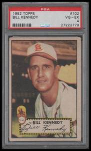 lot 1 image: PSA 4 1952 Topps Bill Kennedy #102
