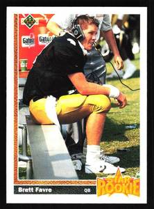 lot 35 image: 1991 Upper Deck Brett Favre Rookie #13