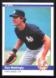 lot 107 image: 1984 Fleer Don Mattingly Rookie #131