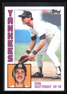 lot 108 image: 1984 Fleer Don Mattingly Rookie #131