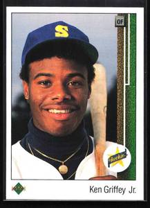 lot 109 image: 1989 Upper Deck Ken Griffey Jr. Rookie #1