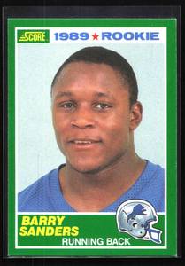 lot 111 image: 1989 Score Barry Sanders Rookie #257