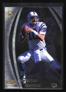 lot 115 image: 1998 Edge Masters Peyton Manning Rookie #73 Serial #1825000