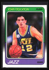 lot 121 image: 1988 Fleer John Stockton Rookie #115