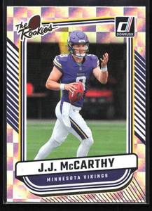 lot 124 image: 2024 Donruss The Rookies J.J. McCarthy Rookie #TR-1