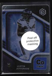 lot 129 image: 2021 Elements Cobalt Justin Jefferson #21 Serial #7 of 27