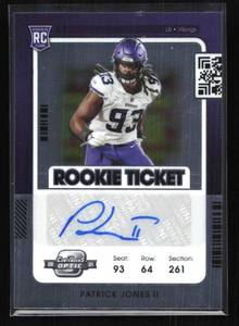 lot 130 image: 2021 Contenders Optic Autograph Patrick Jones II Rookie #173