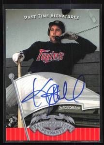 lot 150 image: 2005 Upper Deck Past Time Pennants Silver Autograph Kent Hrbek