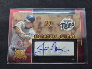 lot 155 image: 2005 National Pastime Autograph Justin Morneau Serial #108199