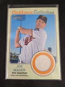 lot 156 image: 2017 Topps Heritage Clubhouse Collection Jersey Joe Mauer