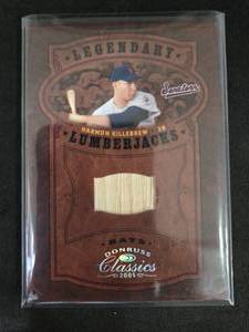 lot 158 image: 2005 Donruss Classics Legendary Bat Card Harmon Killebrew Serial #850