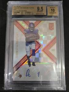 lot 167 image: BGS 9.5 Gem Mint 10 Auto 2017 Elite Turn og the Century Autograph Dalvin Cook Rookie Serial #2549