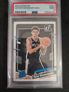 lot 172 image: PSA 9 2023 Donruss Victor Wembanyama Rookie #220