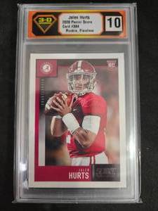 lot 178 image: 3-D Grading 10 Flawless 2020 Score Jalen Hurts Rookie #394