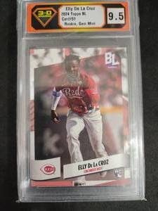 lot 189 image: 3-D Grading 9.5 Gem Mint 2024 Topps Big League Elly De La Cruz Rookie #51