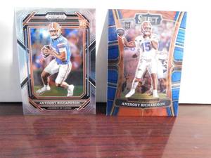 lot 93 image: (2) 2023 Anthony Richardson Rookies - Prizm Draft & Select Draft